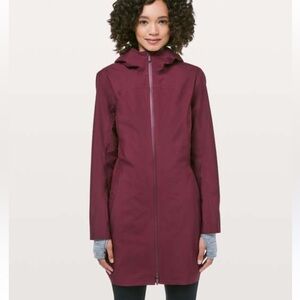 LULULEMON Rain Rebel Jacket. Size 4 XS Color Burgundy